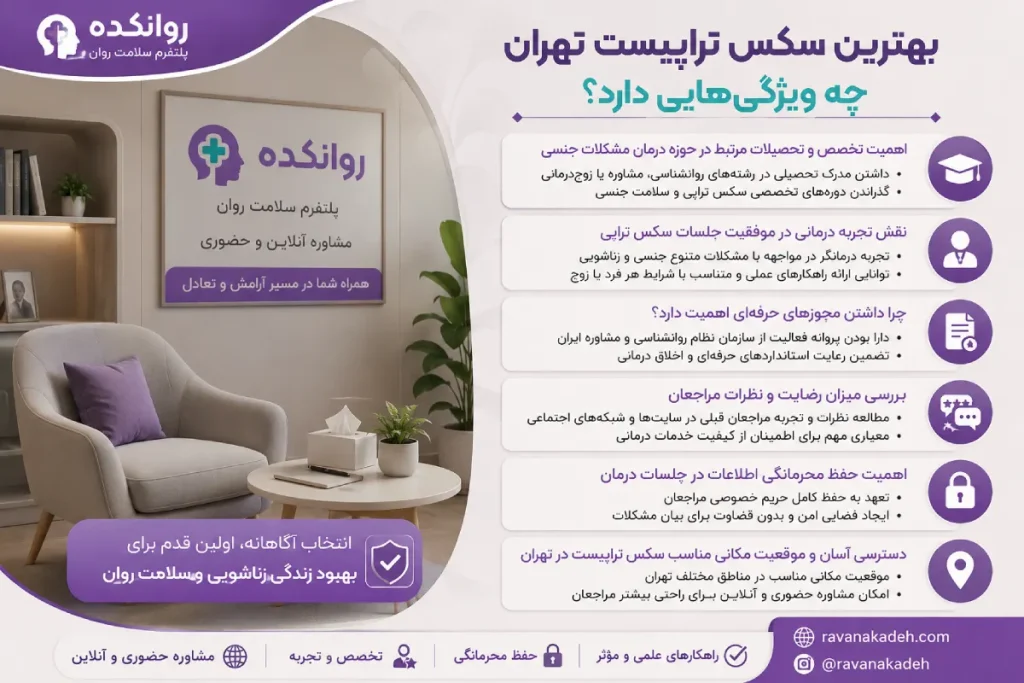 بهترین سکس تراپیست تهران چه ویژگی هایی دارد؟