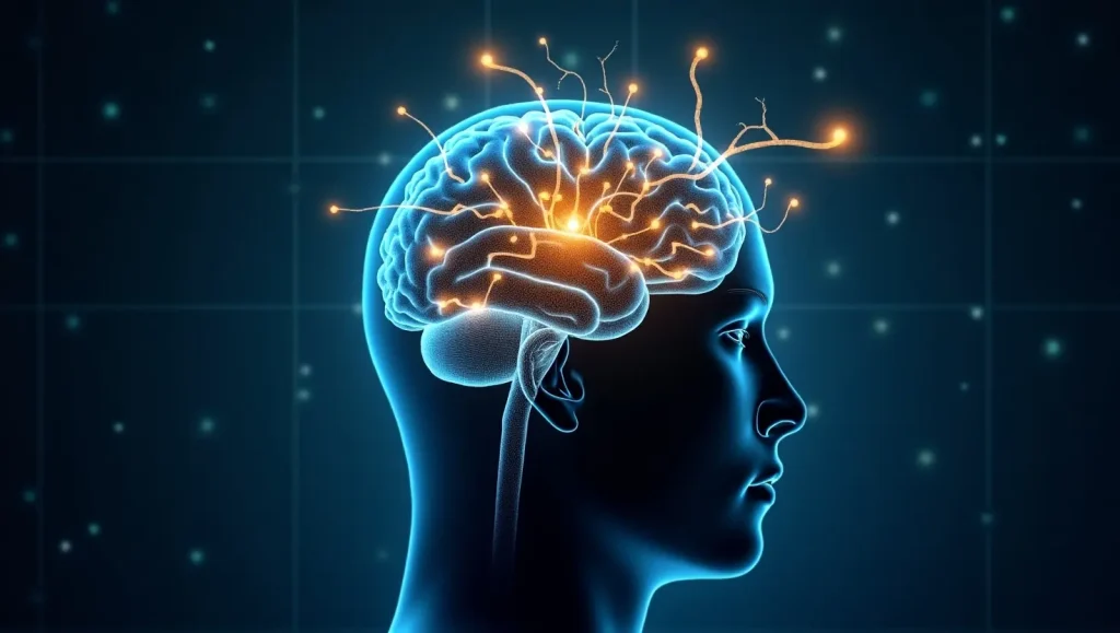 صورت یک انسان که مغزش معلومه