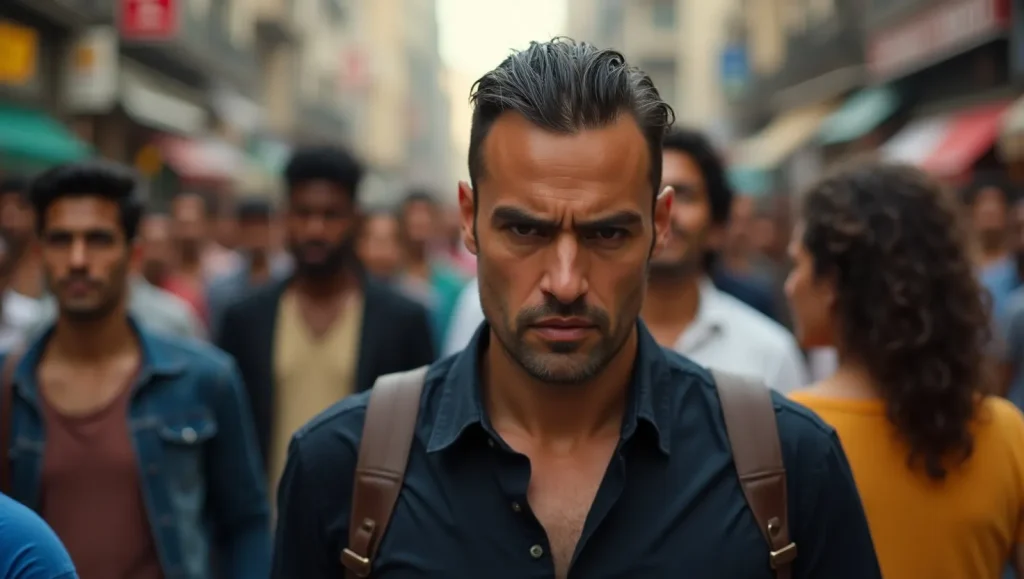 یک آقا با اضطراب پنهان یا خاموش در اجتماع