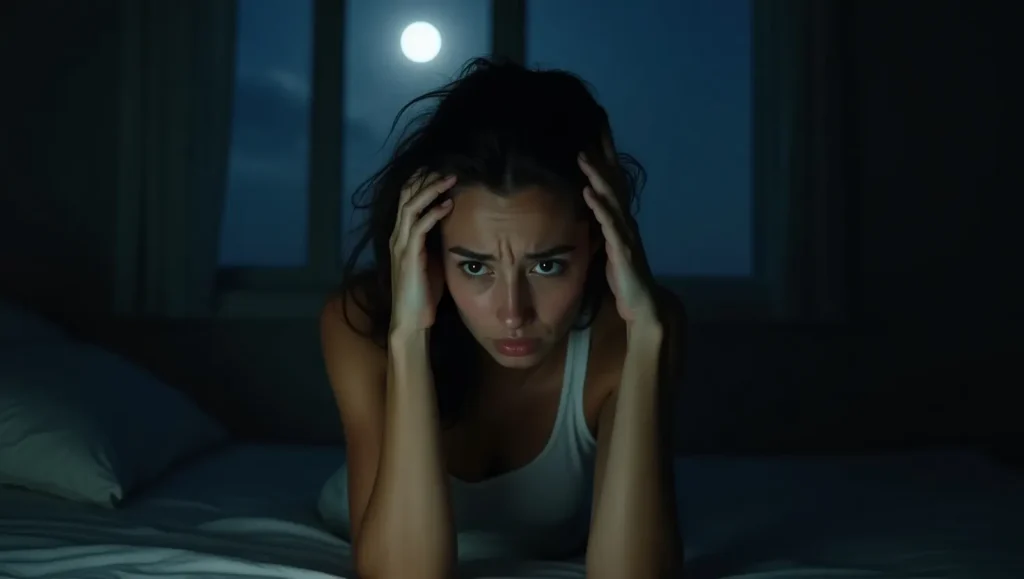 یک خانوم با اضطراب پنهان یا خاموش 