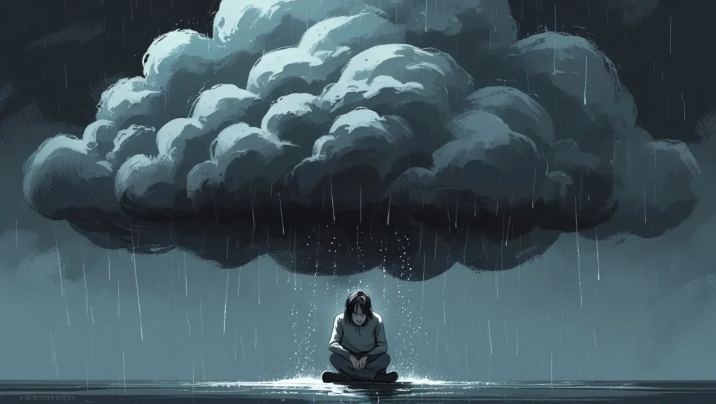 یه آدم زیر بارون