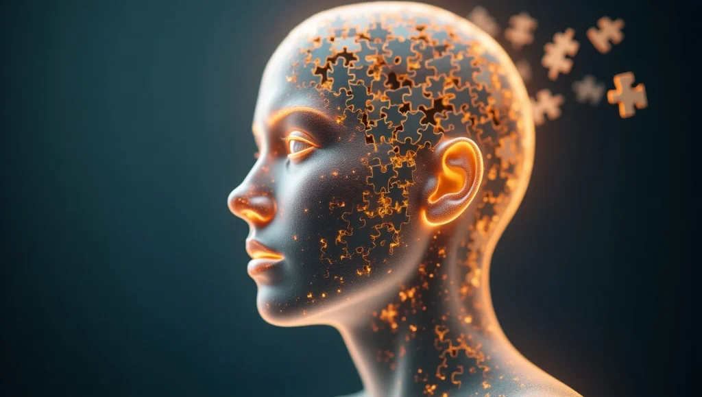 یک انسان که داره با پازل پر میشه