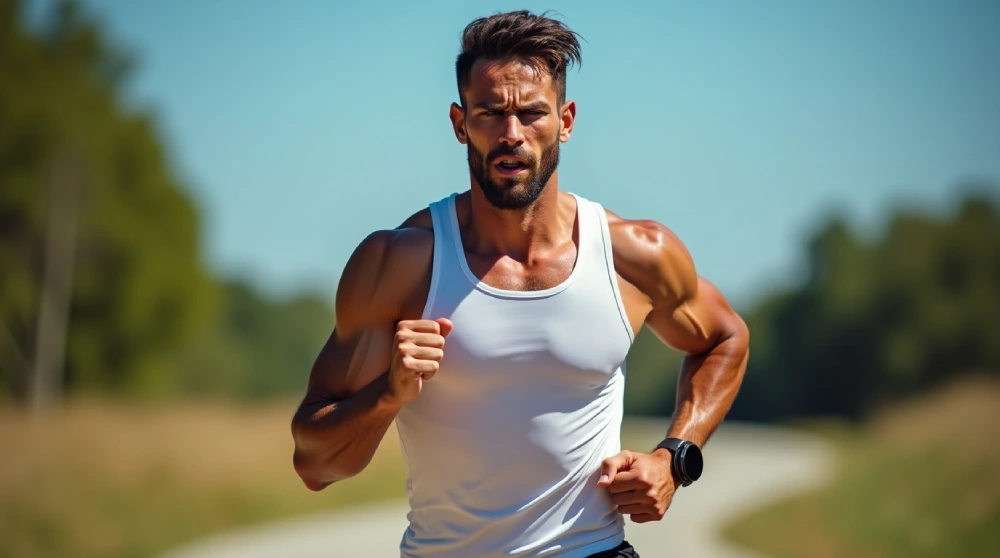 یک آقای هیکلی در حال دویدن