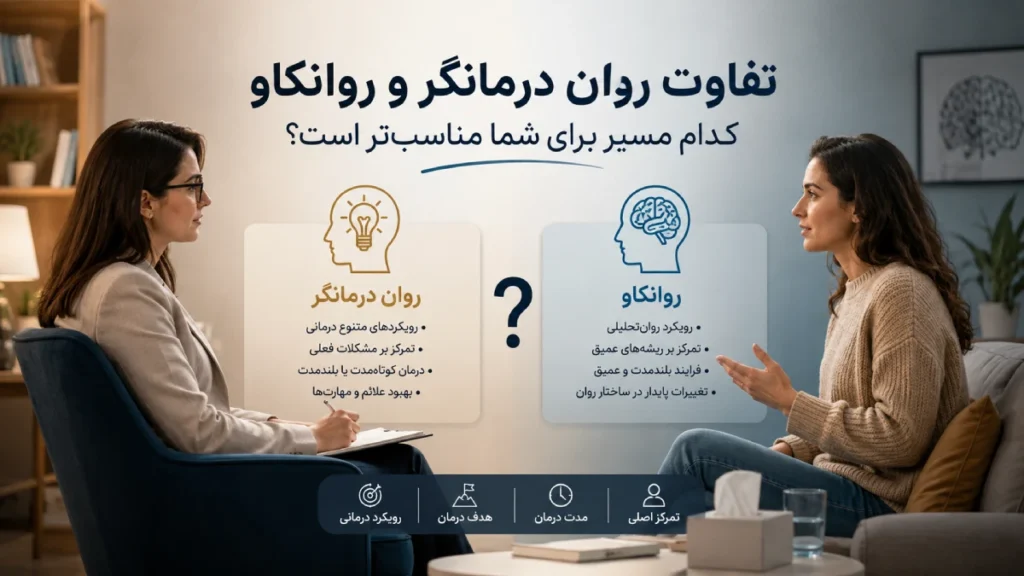 تفاوت روان درمانگر و روانکاو